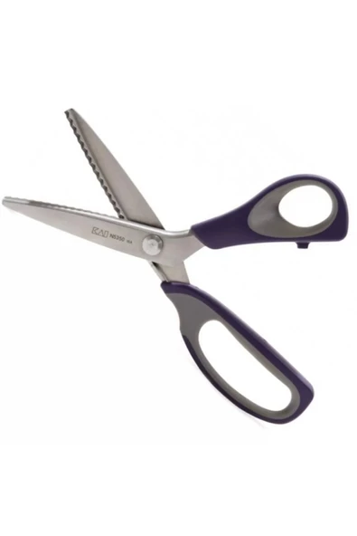 ofisturka Kai N5350 Plastik Saplı Terzi Sürfile Zigzag Kesim Makası (230mm) SİYAH ürün görseli 1