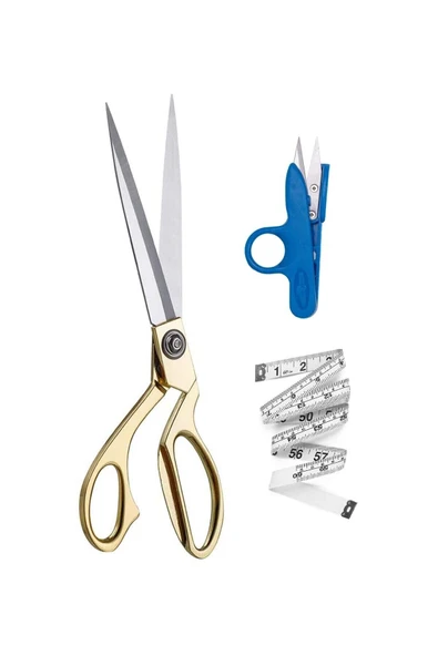 İşkur Makina Profesyonel Metal Terzi Makası Altın Renkli Büyük Boy 26 Cm sarı ürün görseli 1