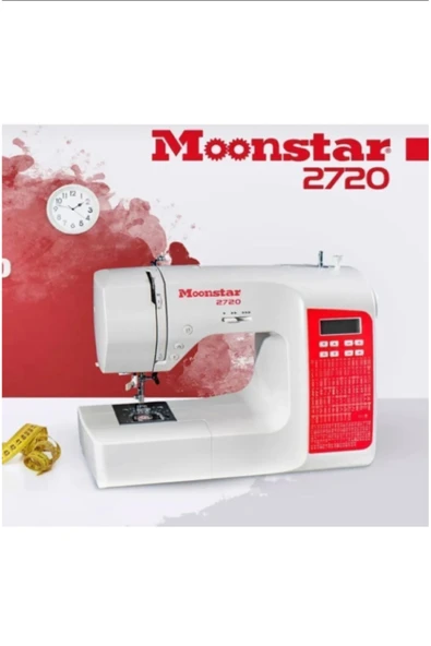 akyüz makine Moonstar 200 Desenli Ev Tipi Elektronik Dikiş Ve Piko Makinesi / Model 2720 Beyaz ürün görseli 1