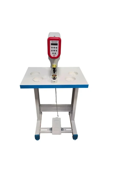 dm dikişmarket Elektronik Çıt Çıt Otomatik Pres Çakma Kuşgözü Makinesi / MZY-818T Beyaz ürün görseli 1
