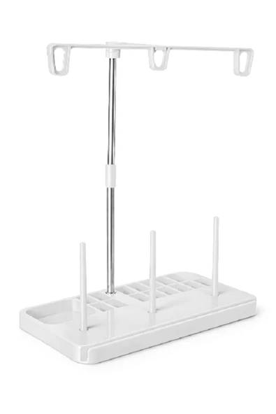 ALBERTOS Ev Tipi Aile Dikiş Makinesi İplik Çardağı Metal Gövdeli İplik Standı Masura Düzenleyicili Renk Beyaz ürün görseli 1