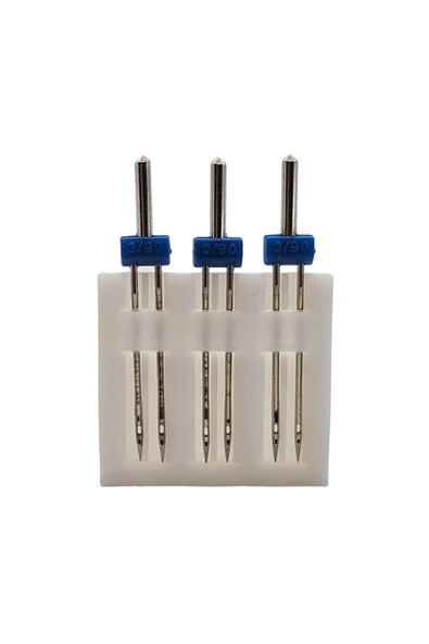BDR Ev Tipi Aile Dikiş Makinesi Çiftli Dikiş İğnesi 130/705 H ZWI 3.0/90 3 Adet ürün görseli 1