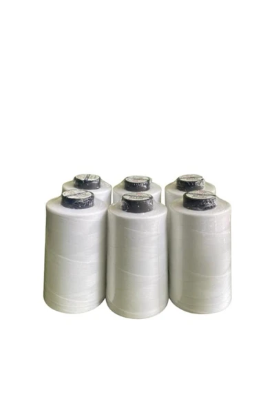 NGV Dikiş Iplik 6'lı Set Dikiş Ipliği 120 No Polyester beyaz ürün görseli 1