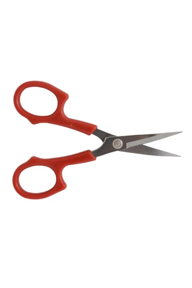Hard Steel Plastik Saplı Düz Nakış Makası (5.12" - 130mm) HS-1553 KIRMIZI ürün görseli 1