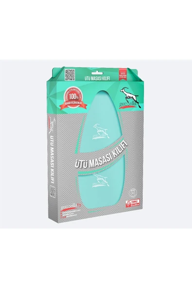 smartwrap Gazella Ütü Masası Kılıfı Bezi 50 x 135 cm - Dayanıklı ve Pratik Tasarım Turkuaz ürün görseli 1
