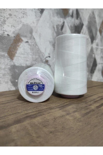 Oltalı %100 Polyester 120 Numara Dikiş Ipliği 5000 Mt (ekru) 1 ADET EKRU ürün görseli 1
