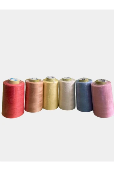 NGV Dikiş Iplik 6'lı Set Dikiş Ipliği 120 No Polyester çok renkli ürün görseli 1