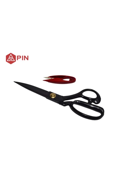 Janome Pin Profesyonel Paslanmaz Çelik Siyah Terzi Makası 10" ürün görseli 1