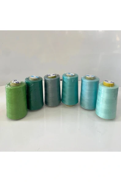 TDM dikiş ipi 120 no dikiş ipi 6 lı set dikiş ipi YEŞİL ürün görseli 1
