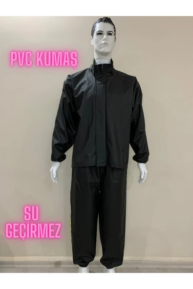 NGV Motorcu Yağmurluğu - Esnek Kalın Kumaş - Rüzgar ve Su Geçirmez - Yüksek Kalite - Alt Üst Takım M ürün görseli 1