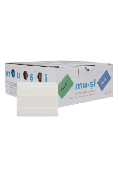 MUSİ MUŞİ ÇİZGİ TAŞI BEYAZ RENK 100 ADET ürün görseli 1