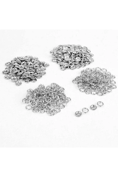 Koza 9.5mm Nikel Gümüş Bebe Çıtçıt 100 Adet ürün görseli 1