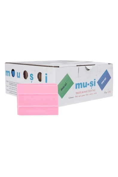 MUSİ FDM Muşi Pembe Çizgi Taşı 100 Adet ürün görseli 1