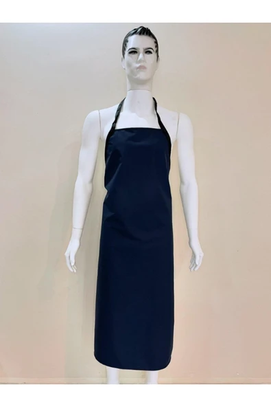 NGV Waterproof PVC Bulaşıkçı Önlüğü Mutfak Restoran Garson Chef Askılı Leke Su Sıvı Tutmaz Önlük Lacivert ürün görseli 1
