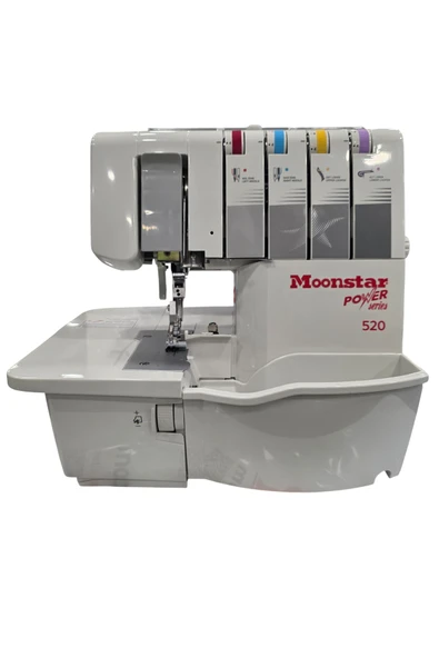 Moonstar 520 profesyonel overlok 2-3-4 iplik overlok makinesi / ev tipi overlok makinesi Beyaz ürün görseli 1