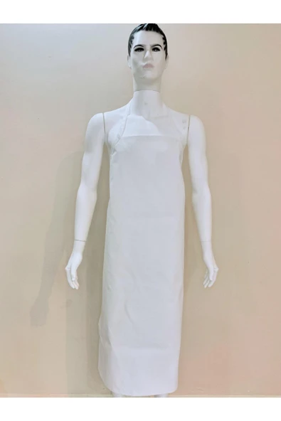 NGV Waterproof PVC Bulaşıkçı Önlüğü Mutfak Restoran Garson Chef Askılı Leke Su Sıvı Tutmaz Önlük Beyaz ürün görseli 1
