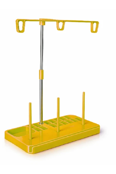 ALBERTOS Ev Tipi Aile Dikiş Makinesi İplik Çardağı Metal Gövdeli İplik Standı Masura Düzenleyicili Renk Sarı ürün görseli 1