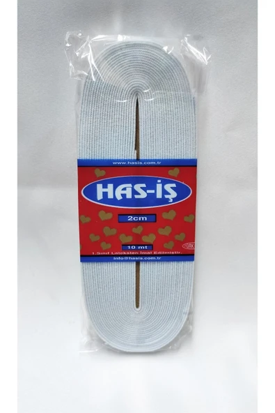 ATMACA TUHAFİYE Has-iş Beyaz 2 Cm Yassı Lastik 10 Metre Bel Paça Don Lastiği 2cmBEYAZ ürün görseli 1