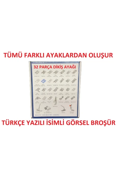 SİNGER Tasaymakine Özel 32li Ayak Seti Dikiş Makinesi ürün görseli 1