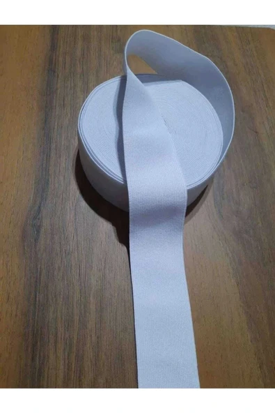 BRAVE TEKSTİL ÜRÜNLERİ Beyaz 3 Cm Paça, Bel Ve Don Lastiği 1 Paket 5 Metre ürün görseli 1