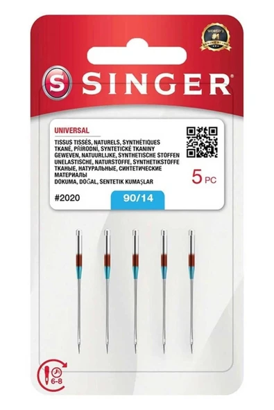 SİNGER Singer Ev Tipi Dikiş Makinesi İğnesi 14 Numara 2020-90/14 gümüş ürün görseli 1