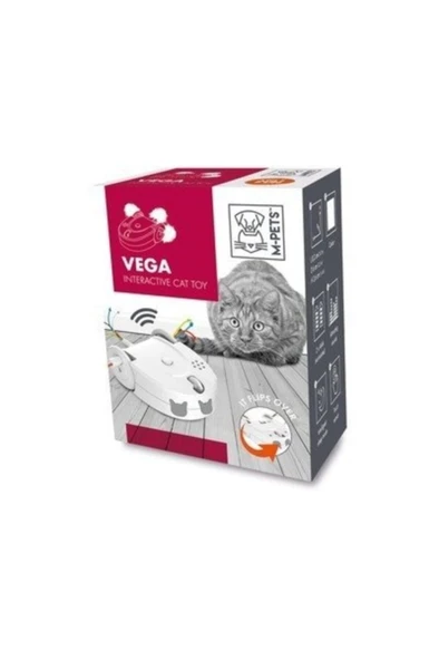 M-Pets Vega İnteraktif  Kedi Oyuncağı Beyaz ürün görseli 1