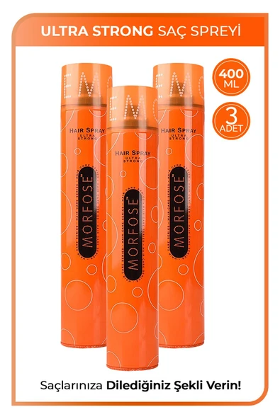 Morfose Ultra Strong Saç Spreyi 400 ml 3 Adet ürün görseli 1