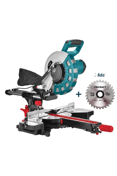 2000W Sürgülü Gönye Kesme Makinesi 255 mm Ahşap Kesim Profesyonel Açılı Kesim Makinesi ürün görseli 1
