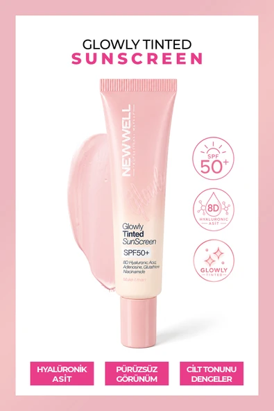 Glowly Tinted Mineral Sunscreen SPF50+ | Renkli Mineral Filtreli Güneş Koruyucu Krem 35 ML ürün görseli 1