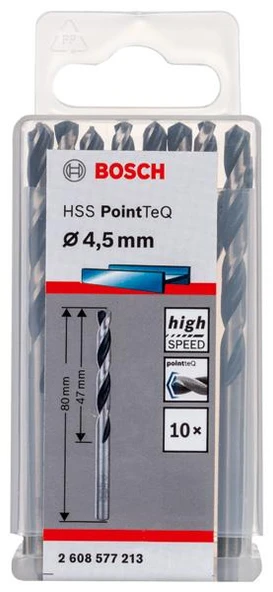 Bosch HSSPointTeQ Metal Matkap Ucu 4.5 mm 10"lu ürün görseli 1