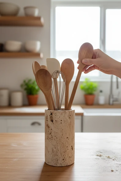 Akayev Traverten Kaşıklık 16 cm ürün görseli 1