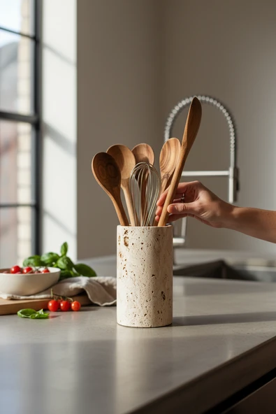 Akayev Traverten Kaşıklık 16 cm - Resim 2