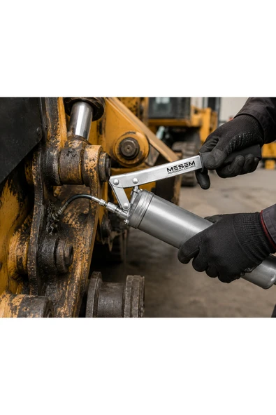 Meşem500 cc Gres Pompası Tek Piston Gresleme Tabancası Yağlama - Resim 2