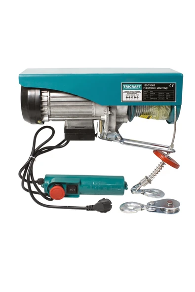 540W Elektrikli Halatlı Vinç 125-250 Kg 220V Profesyonel Kaldırma Vinci ürün görseli 1