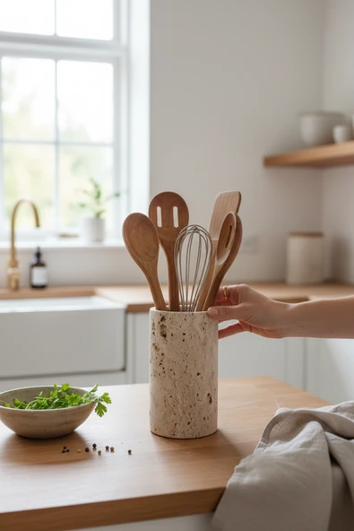 Akayev Traverten Kaşıklık 16 cm - Resim 3