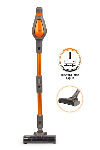 Fantom Pluto P 6100 Plus Cyclone Elektrikli Moplu Dikey Süpürge Antrasit - Resim 2