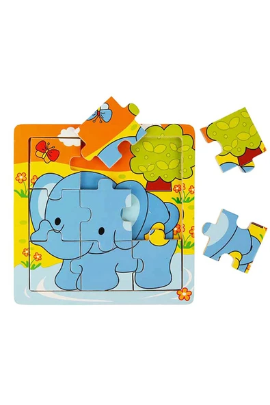 Minik Eller için Büyük Eğlence: 9 Parça Ahşap Mini Puzzle ürün görseli 1