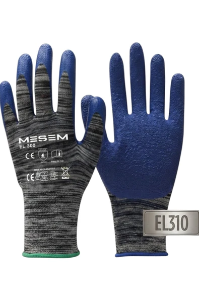 MESEM 6'lı Süper Latex İş Eldiveni Kokusuz Kaydırmaz İşçi Eldiveni ürün görseli 1