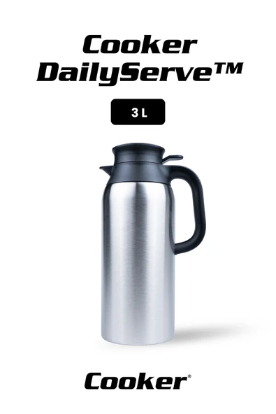 Cooker DailyServe 3 Litre Paslanmaz Çelik Termos CKR2125 ürün görseli 1