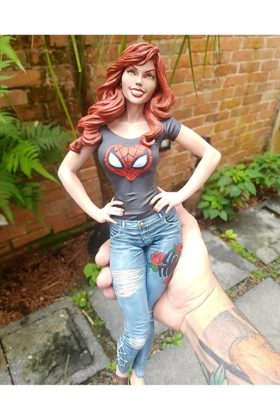 TuransoyCraft Mary Jane Keyfi Yerinde Spiderman Boyalı Figür 25 CM (BÜYÜK BOY) ürün görseli 1
