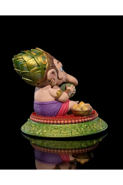 TuransoyCraft Chibi Ganesh Boyalı Fİgür - Resim 5