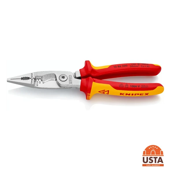 Knipex Çok Fonksiyonlu Elektrikçi Pensesi 13 86 200 ürün görseli 1