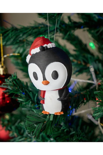 TuransoyCraft Uzaylı Penguen Yılbaşı Süsü Yılbaşı Penguen Çam Ağacı Süsü 18CM ürün görseli 1