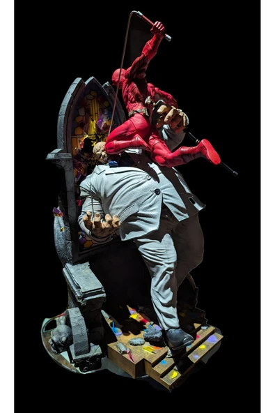 TuransoyCraft Daredevil vs Kingpin Figür Kingpin ve Daredevil Savaşı Obje 25CM Büyük Boy ürün görseli 1