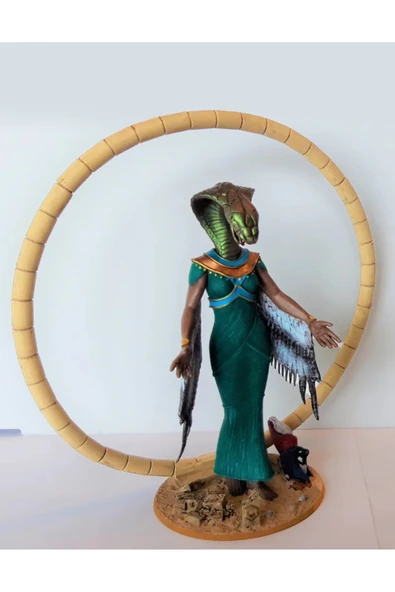 TuransoyCraft Wadjet Mısır Tanrıçası Figür Buto Mısır Tanrıçası Figür Büyük Boy 20CM ürün görseli 1