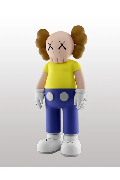 TuransoyCraft Kaws Rick and Morty Boyalı Figür Kaws Morty Figür Büyük Boy 20CM ürün görseli 1