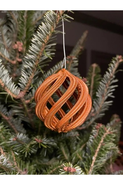 TuransoyCraft Spiral Yılbaşı Ağacı Süsü Yılbaşı Ağacı Süsü Top 13CM ürün görseli 1