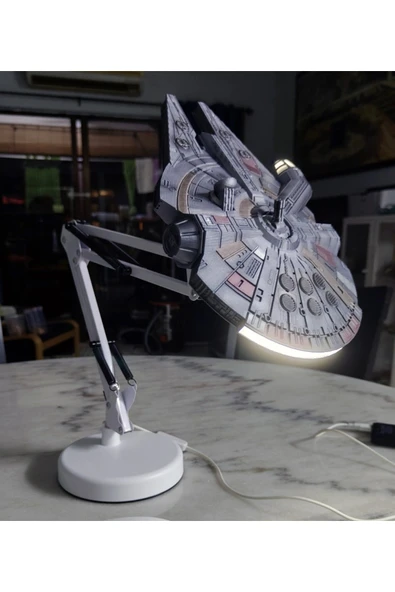 TuransoyCraft Incredible Millennium Falcon Masa Lambası 35 CM (BÜYÜK BOY) ürün görseli 1