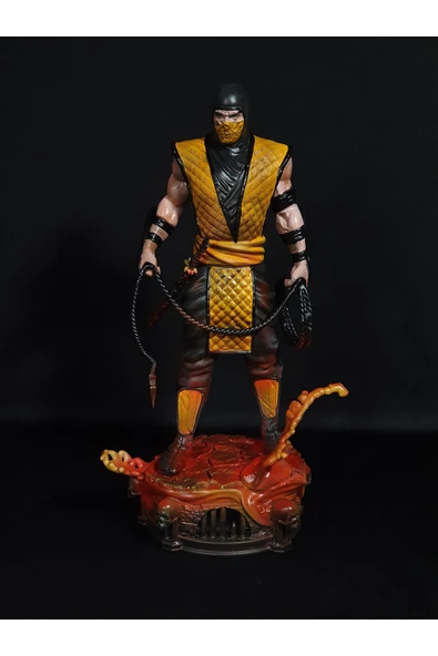 TuransoyCraft Mortal Kombat Scorpion Figür Mortal Kombat Scorpion Obje Büyük Boy 25CM ürün görseli 1