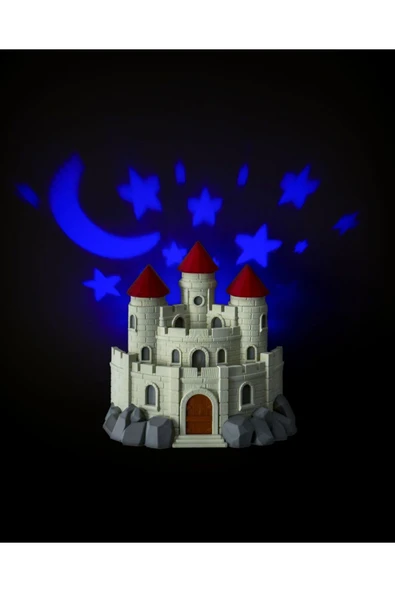 TuransoyCraft Sihirli Şato Gece Lambası Çocuk Odası Şato Duvar Lambası 15CM ürün görseli 1